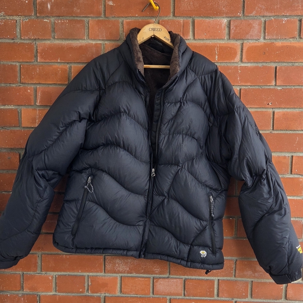 Women’s Mountain Hard Wear Black puffy Jacket Down Sz xLarge
